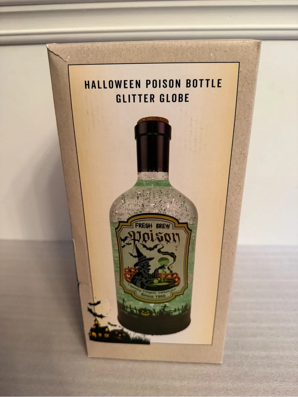 Halloween Glitter Motion Poison Bottle Cracker Barrel Exclusive